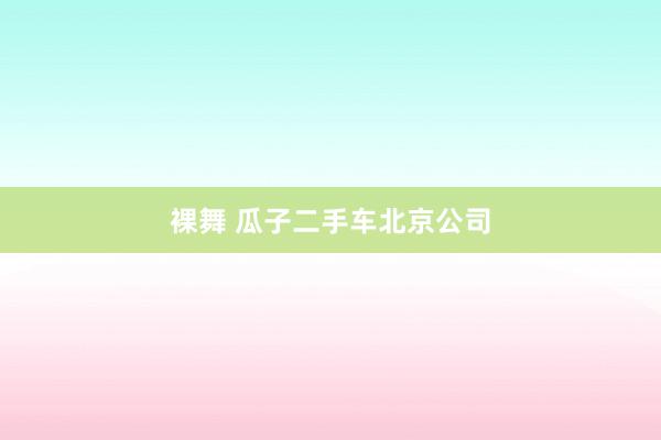 裸舞 瓜子二手车北京公司