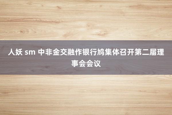 人妖 sm 中非金交融作银行鸠集体召开第二届理事会会议
