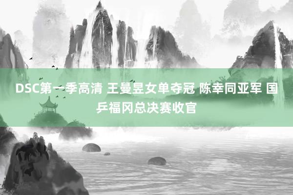 DSC第一季高清 王曼昱女单夺冠 陈幸同亚军 国乒福冈总决赛收官
