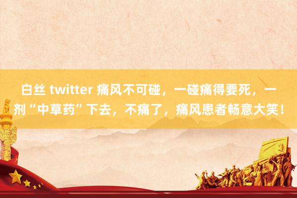 白丝 twitter 痛风不可碰，一碰痛得要死，一剂“中草药”下去，不痛了，痛风患者畅意大笑！