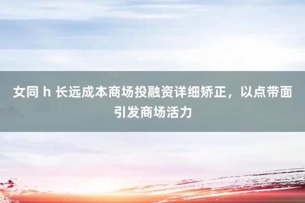 女同 h 长远成本商场投融资详细矫正，以点带面引发商场活力