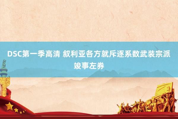 DSC第一季高清 叙利亚各方就斥逐系数武装宗派竣事左券