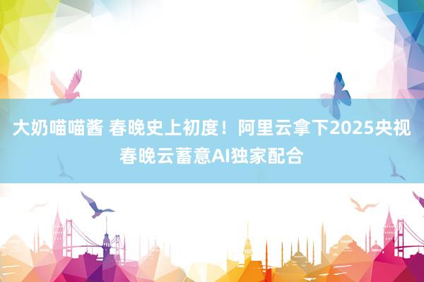 大奶喵喵酱 春晚史上初度！阿里云拿下2025央视春晚云蓄意AI独家配合