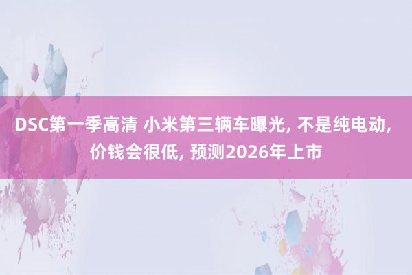 DSC第一季高清 小米第三辆车曝光， 不是纯电动， 价钱会很低， 预测2026年上市