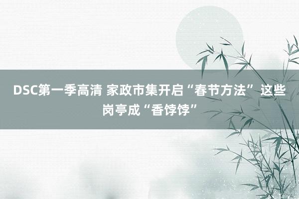 DSC第一季高清 家政市集开启“春节方法” 这些岗亭成“香饽饽”