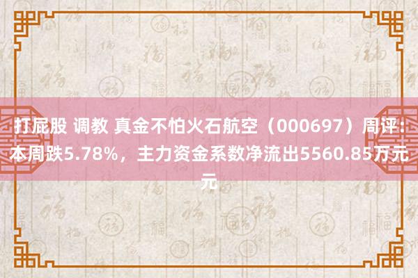 打屁股 调教 真金不怕火石航空（000697）周评：本周跌5.78%，主力资金系数净流出5560.85万元