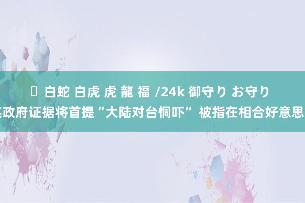 ✨白蛇 白虎 虎 龍 福 /24k 御守り お守り 英政府证据将首提“大陆对台恫吓” 被指在相合好意思国
