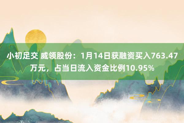 小初足交 威领股份：1月14日获融资买入763.47万元，占当日流入资金比例10.95%