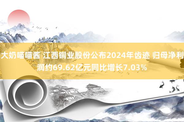 大奶喵喵酱 江西铜业股份公布2024年齿迹 归母净利润约69.62亿元同比增长7.03%