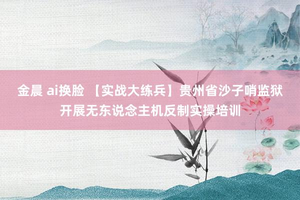 金晨 ai换脸 【实战大练兵】贵州省沙子哨监狱开展无东说念主机反制实操培训