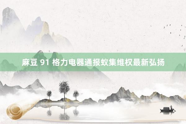麻豆 91 格力电器通报蚁集维权最新弘扬