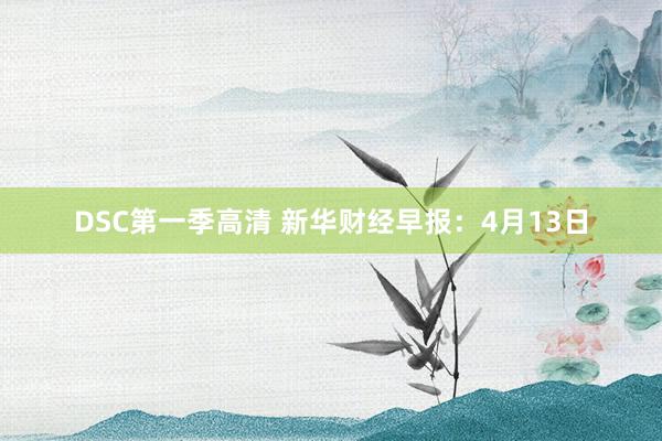 DSC第一季高清 新华财经早报：4月13日