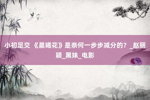 小初足交 《晨曦花》是奈何一步步减分的？_赵丽颖_黑妹_电影