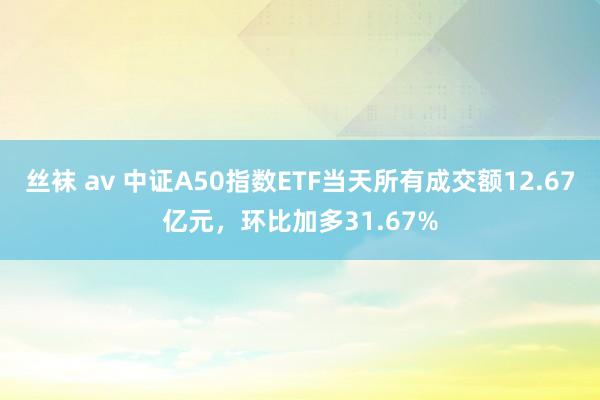 丝袜 av 中证A50指数ETF当天所有成交额12.67亿元，环比加多31.67%