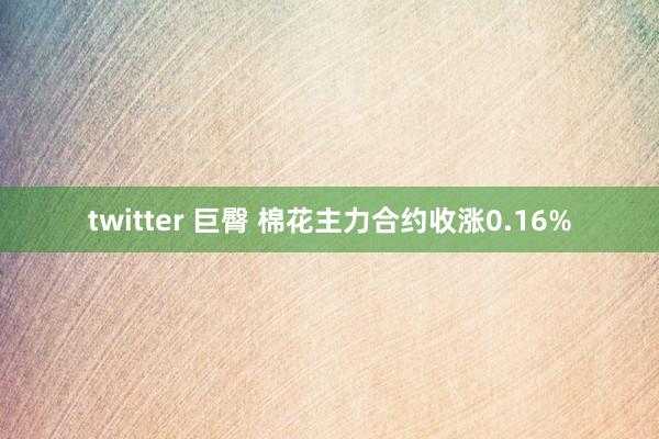 twitter 巨臀 棉花主力合约收涨0.16%