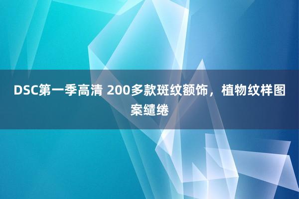 DSC第一季高清 200多款斑纹额饰，植物纹样图案缱绻