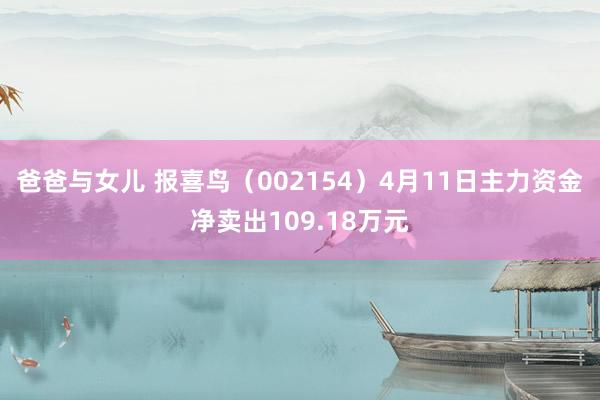 爸爸与女儿 报喜鸟（002154）4月11日主力资金净卖出109.18万元