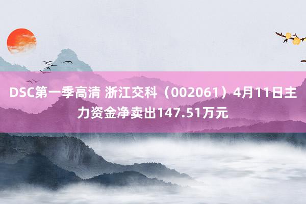 DSC第一季高清 浙江交科（002061）4月11日主力资金净卖出147.51万元